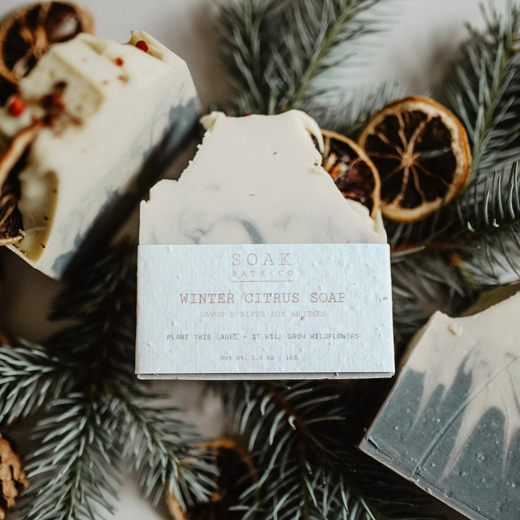 Soak Bath Co. Winter Citrus Soap Bar | Putti Fine Furnishings 