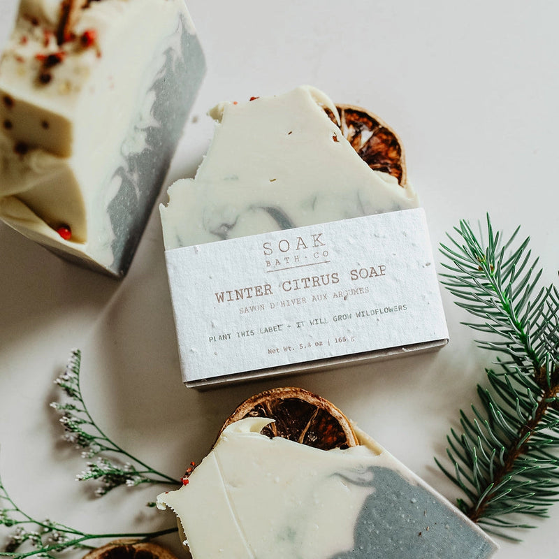 Soak Bath Co. Winter Citrus Soap Bar | Putti Fine Furnishings 