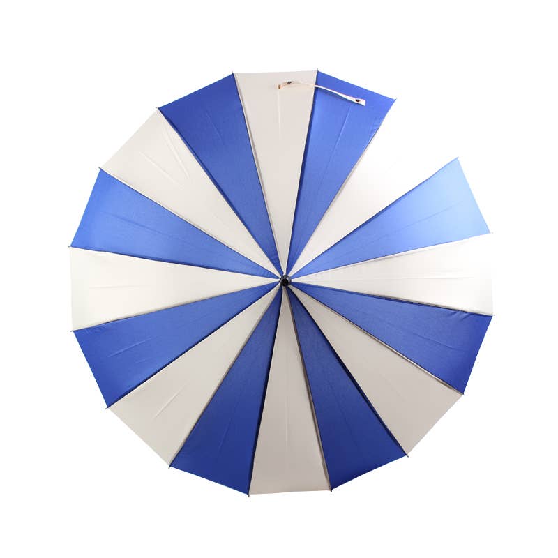 Soak London Classic Pagoda Umbrella - Blue and Cream | Putti Fine Fashions 