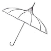Soak London Ribbed Pagoda Umbrella - White | Putti Fine Fashions