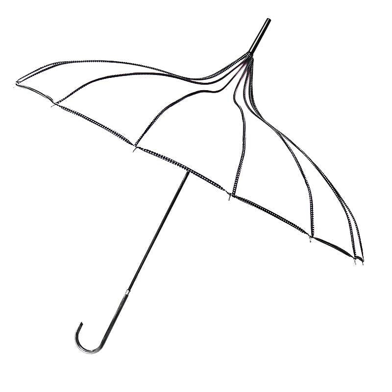 Soak London Ribbed Pagoda Umbrella - White | Putti Fine Fashions 