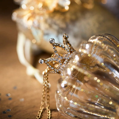 Sparkle & Joy Blown Glass Mini Ornament - Crown | Putti Christmas Decorations