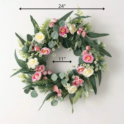 Sullivans Ranunculus  Wreath - Putti Fine Furnishings