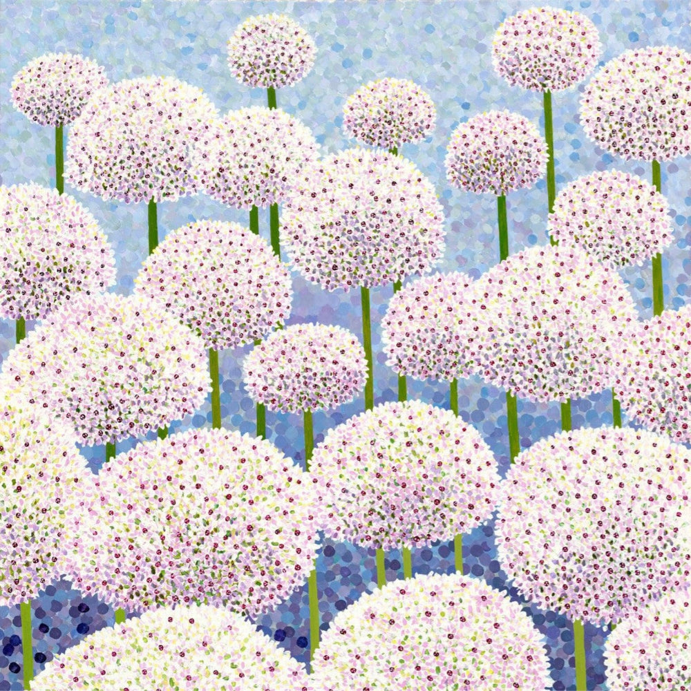 Susan Entwistle Silver Spring Alliums Greeting Card  | Putti Celebrations 