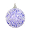 Plastic Lavender Scroll Ball Ornament | Putti Christmas Decorations