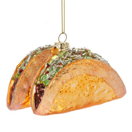 Tacos Glass Ornament | Putti Fine Furnishings 
