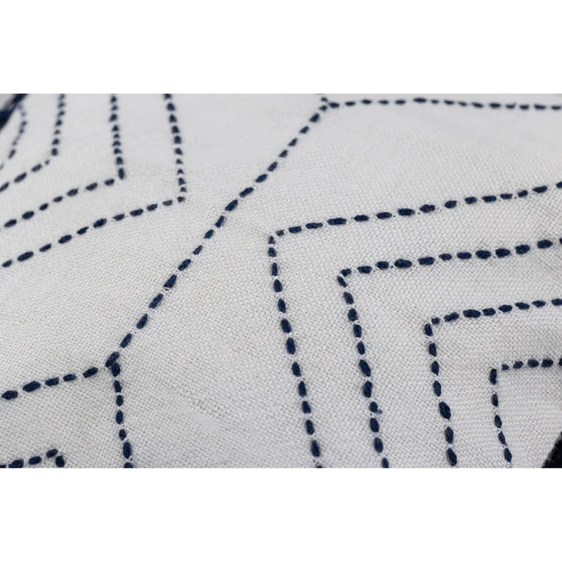 Navy Geometric Indoor/Outdoor Pillow | Putti Fine Furnishings
