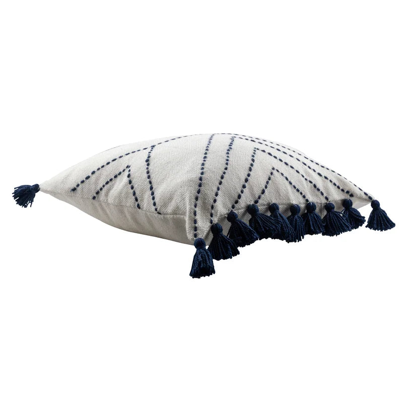 Navy Geometric Indoor/Outdoor Pillow | Putti Fine Furnishings