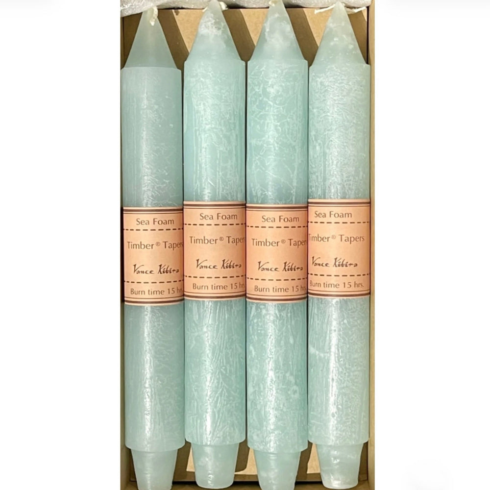 Vance Kitira Timber Taper Trunk Candle - Sea Foam | Putti Fine Furnishings