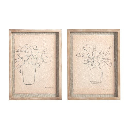 Vase Sketch Framed Print | Putti Fine Furnishings 