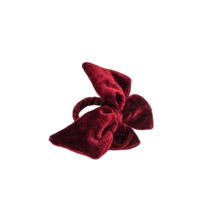 Velvet Bow Napkin Ring - Burgundy | Putti Christmas Entertaining