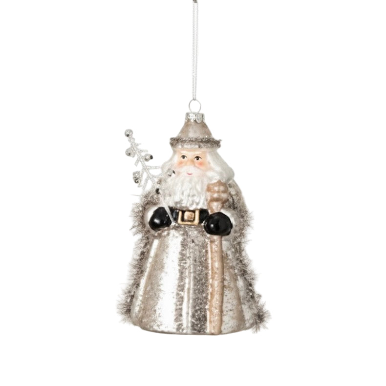 Vintage Charm Santa Glass Ornament | Putti Christmas Decorations 