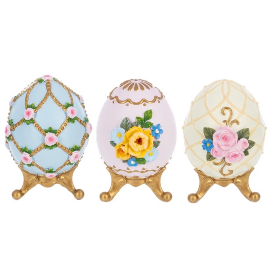 Vintage Pastel Eggs on Stand  | Putti Easter Decoration 