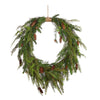 Large Oval Cedar and Pinecone Wreath | Putti Christmas Decor