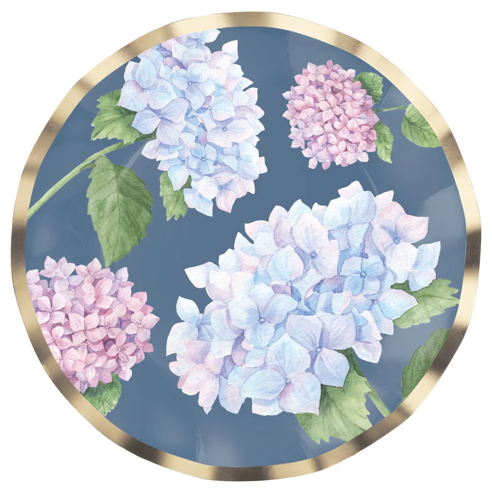 Sophistiplate Hydrangea Wavey Paper Side Plate | Putti Party Supplies