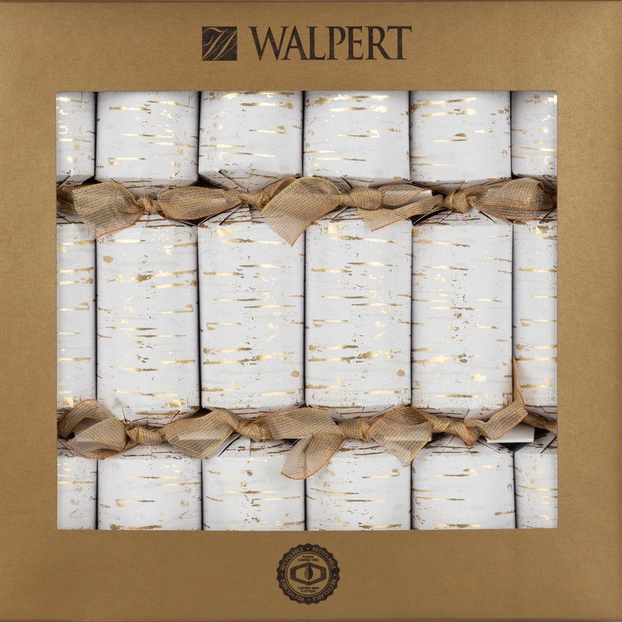 Walpert "Gold Birch" Christmas Crackers | Putti Celebrations Canada