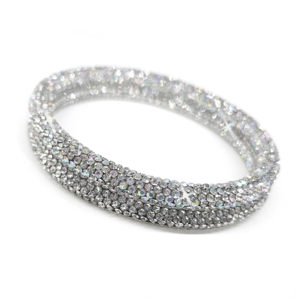 White Icing Crystal Bangles - Set of 2 | Putti Fine Fashions 