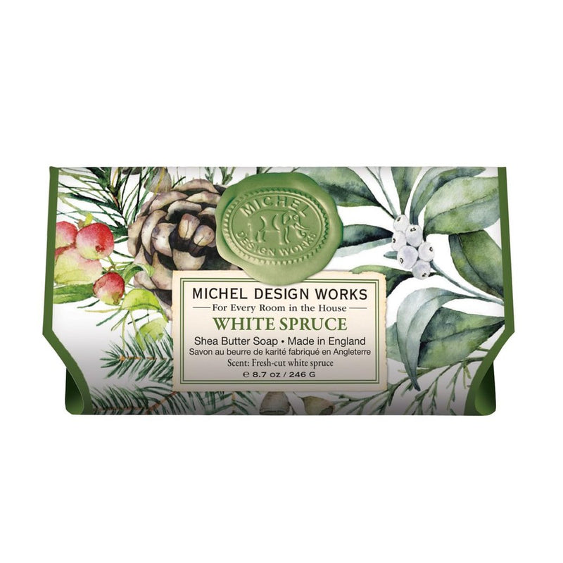 White Spruce Large Bath Soap Bar | Putti Christmas 