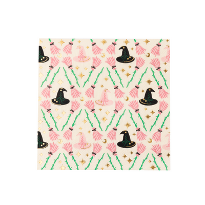 Witch Hat & Broom Large Paper Napkins | Putti Party Supplies