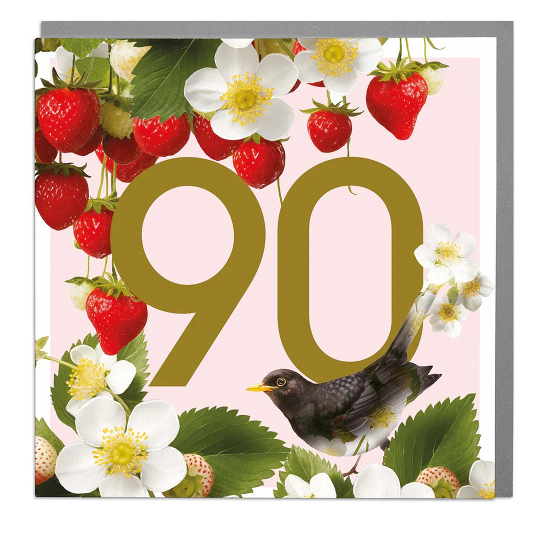 Wren "90" Greeting Card | Putti Celebrations 