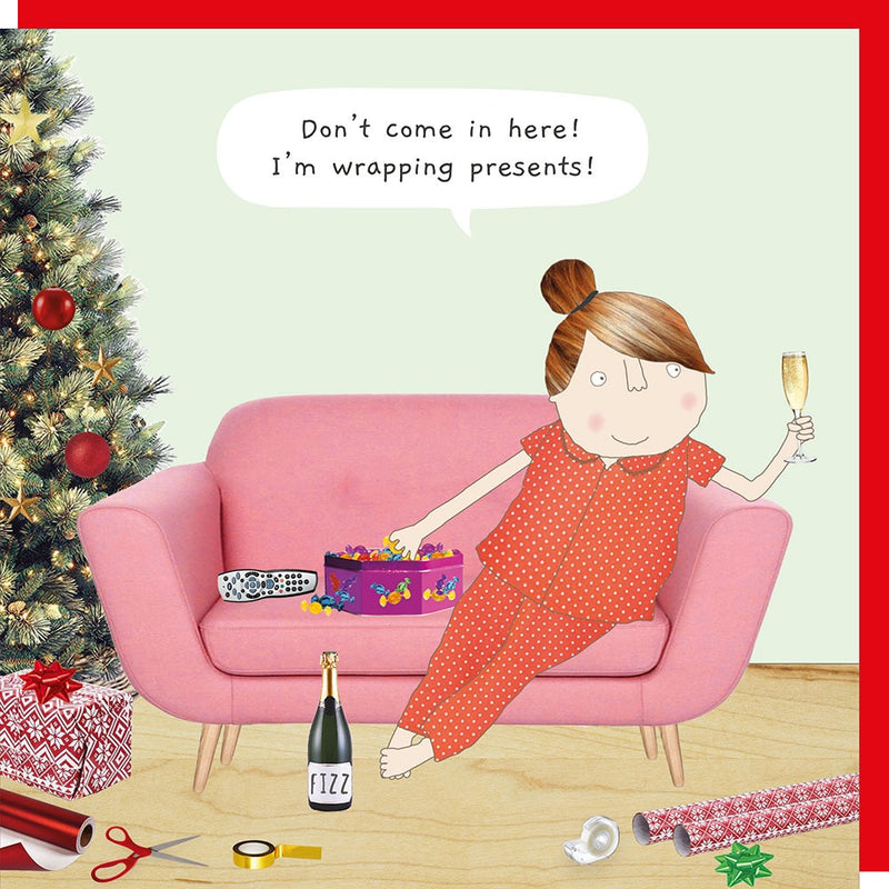 Christmas Wrapping Greeting Card