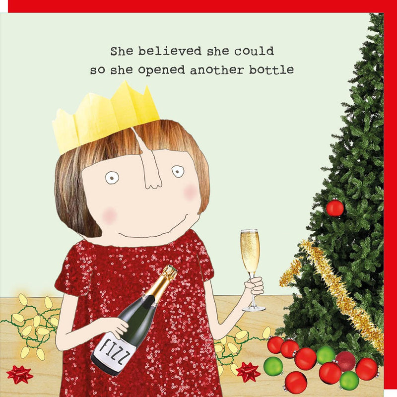 Christmas Bottle Greeting Card