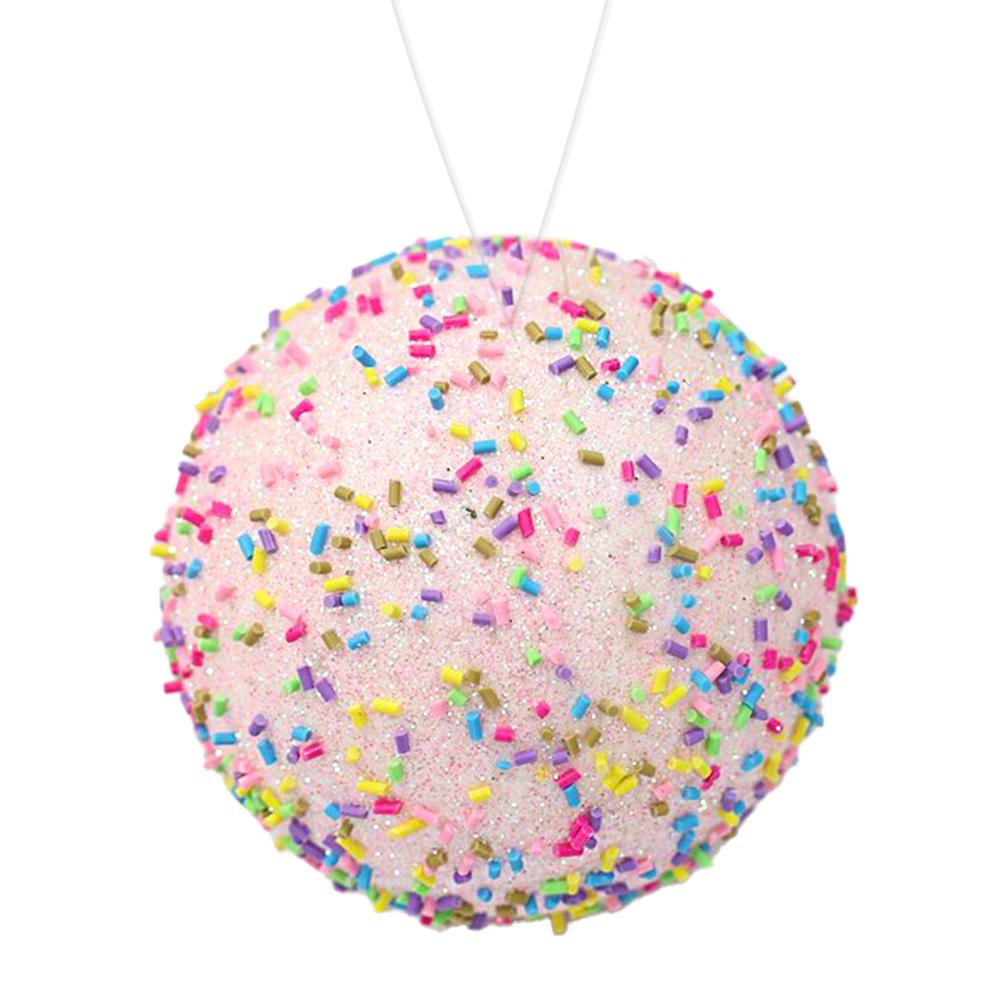 Pink with Sprinkles Ball Ornament  | Putti Christmas 