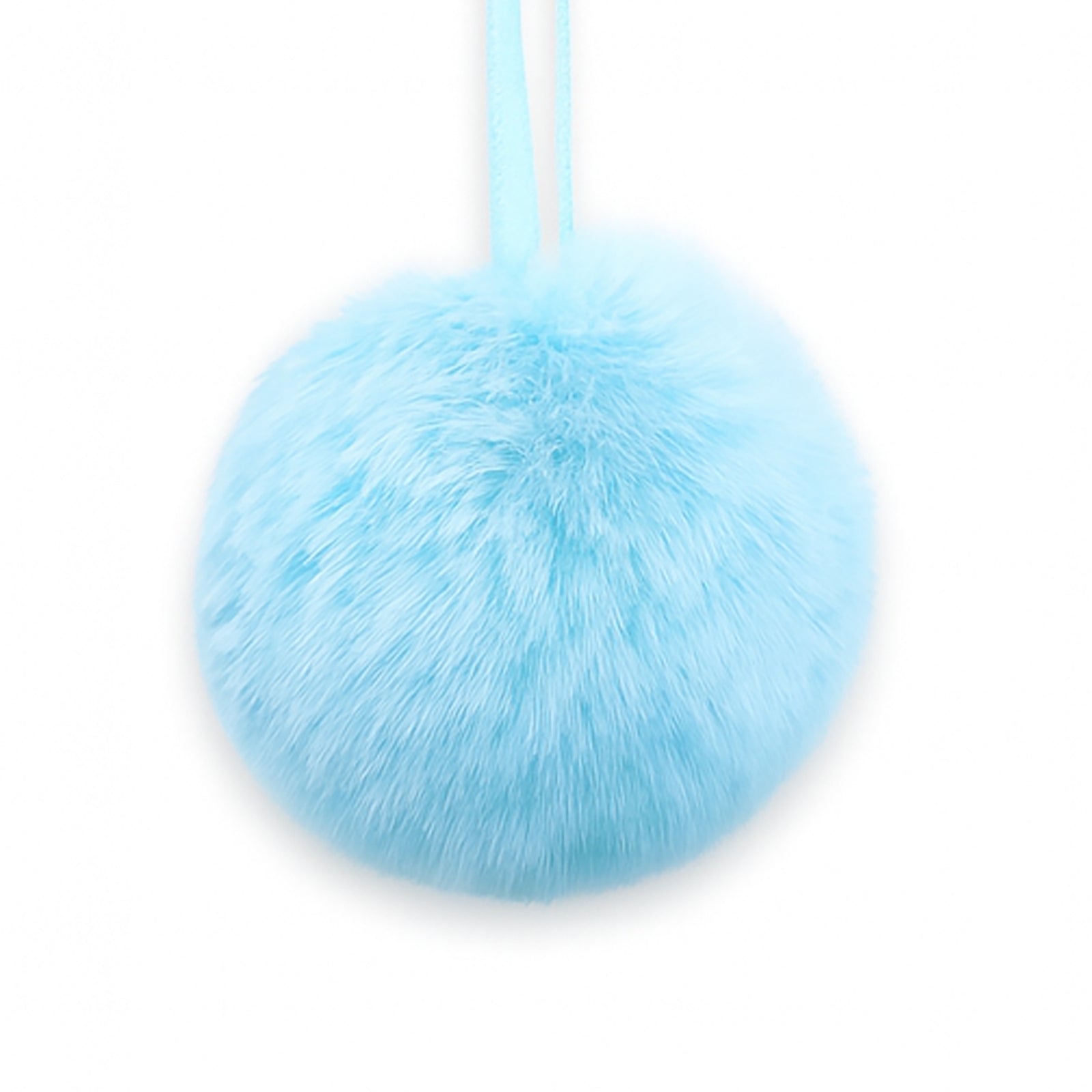 Light Blue Faux Fur Ball Ornament
