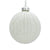 Pale Sage with Glittered Stripes Glass Ball Ornament
