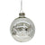 Transluscent Silver with White Snowflake Glass Ball Ornament