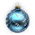 Blue with White Berry Glitter Branches Glass Ball Ornament | Putti Christmas 