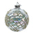 Clear with Antique Silver Celtic Motif Glass Ball Ornament | Putti Christmas Decorations 