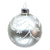 Matte White with Glittered Barries Glass Ball Ornament