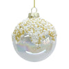 Clear with Champagne and Pearls Glass Ball Ornament | Putti Christmas