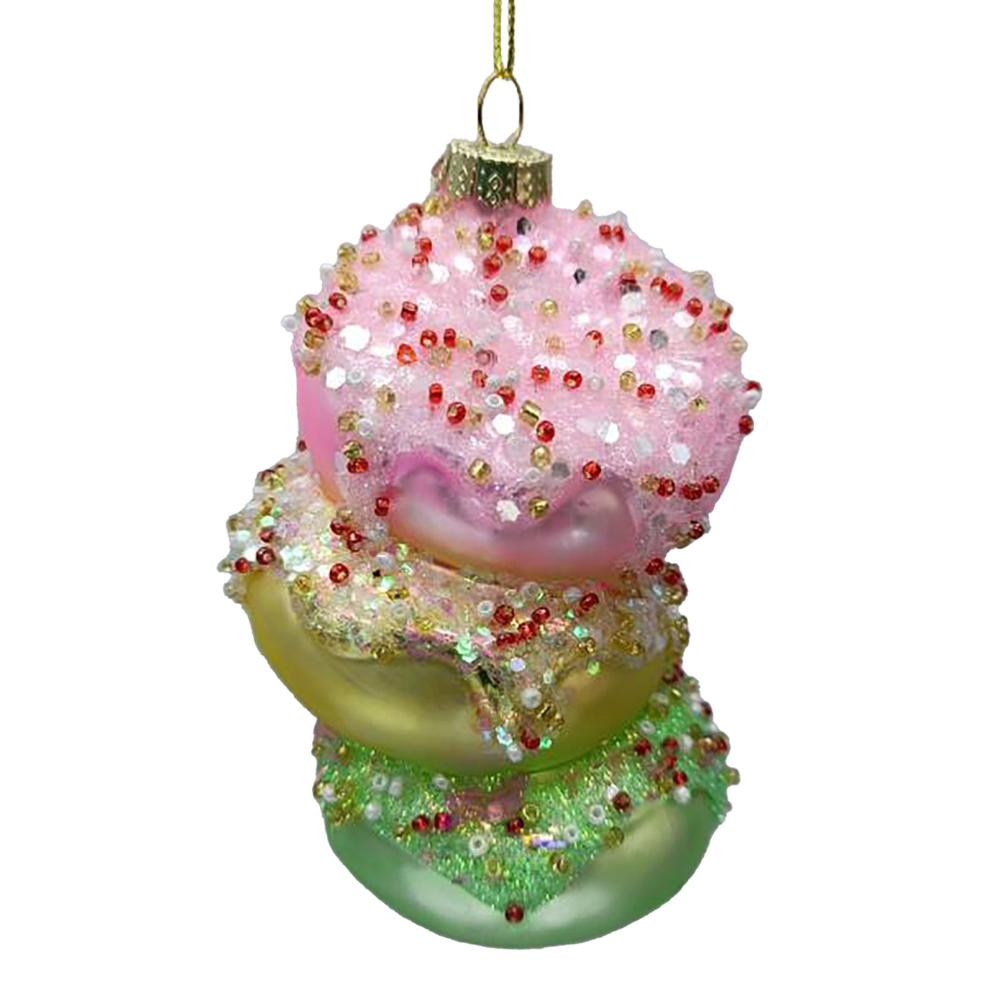 Macarons Stack Glass Ornament | Putti Christmas 