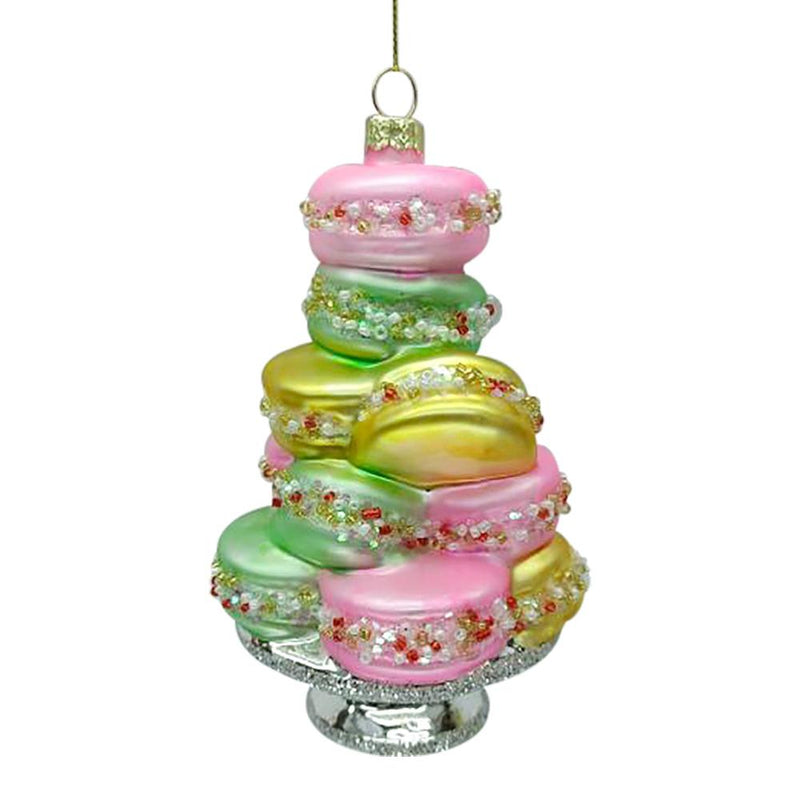 Macaroons on Pedestal Glass Ornament | Putti Christmas 