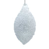 Handblown Iced Glass Double Point Ornament