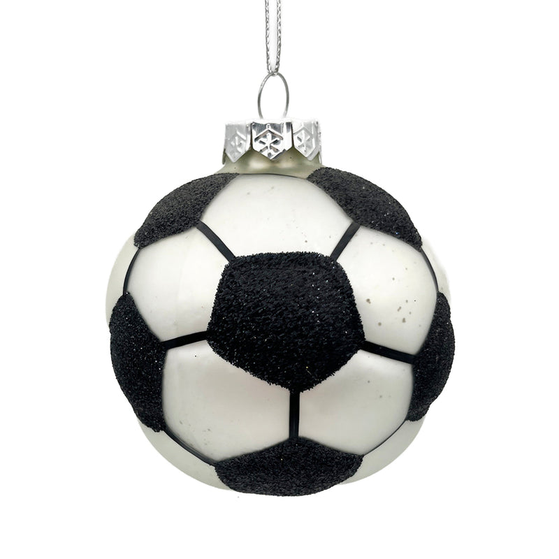 Soccerball Glass Ornament