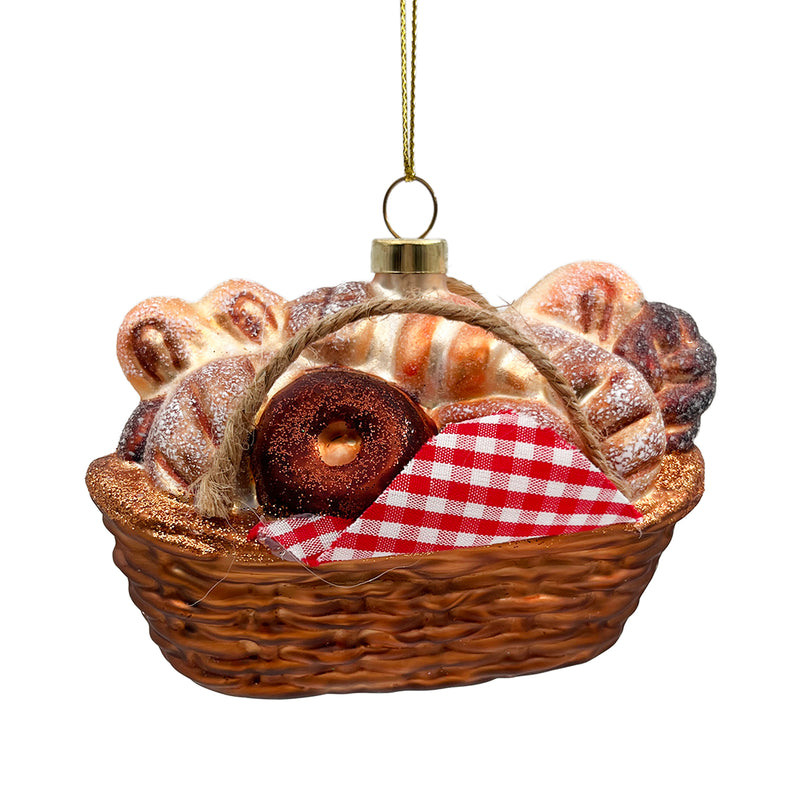 Bread Basket Glass Ornament