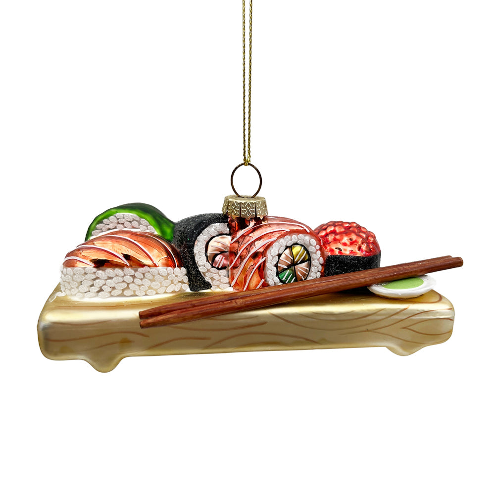 Sushi Tray Glass Ornament | Putti Christmas Decorations 