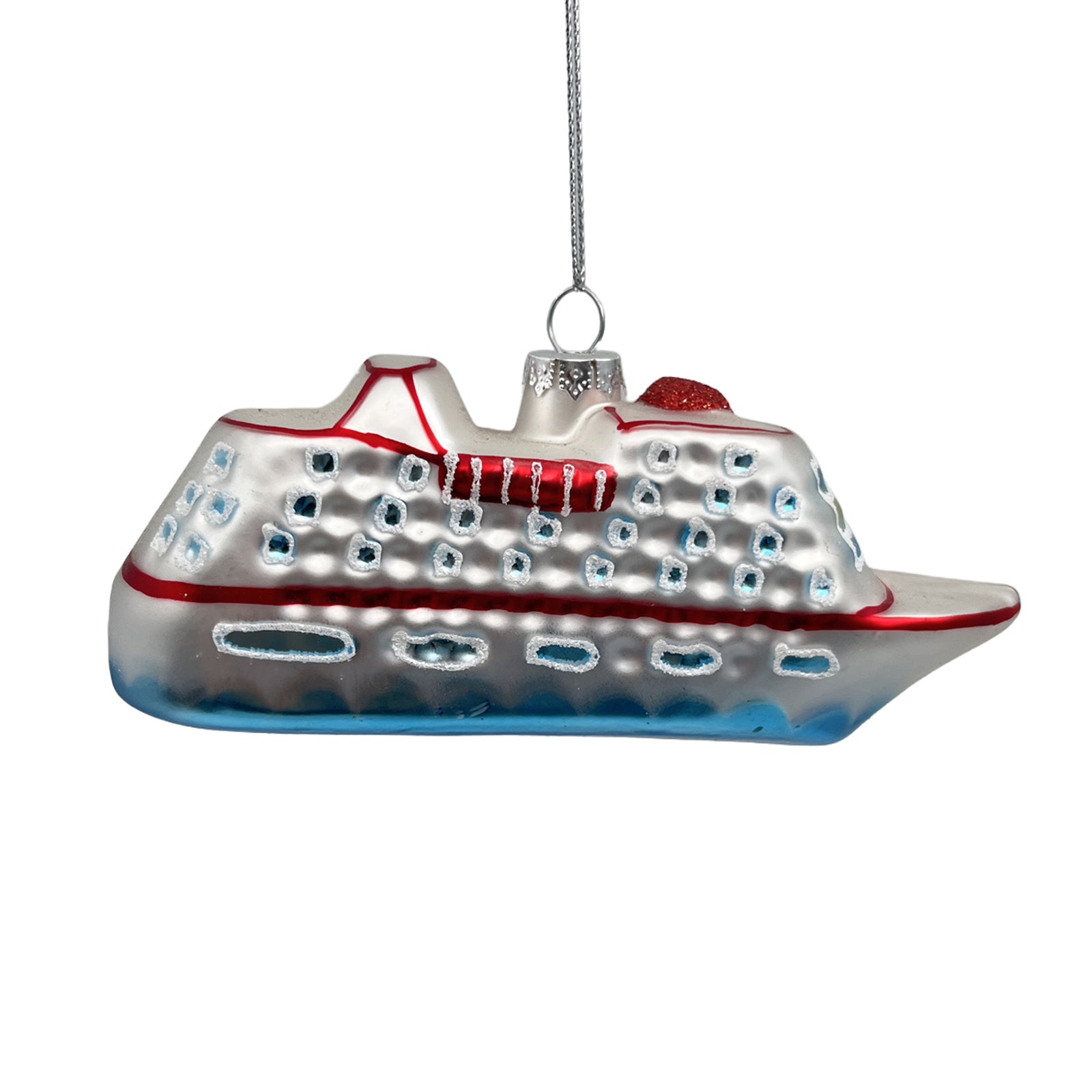 Cruise Ship Glass Ornament