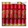 Red and Gold Poinsettia Christmas Crackers | Putti Christmas Celebrations