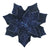 Midnight Blue Velvet Poinsettia Head with Cliip