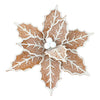 Frosted Gingerbread Poinsettia Head with Cliip