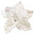 Ivory Velvet Poinsettia Head with Cliip  | Putti Christmas Decorations 