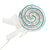 Aqua with Sprinkles Foam Candy Pick