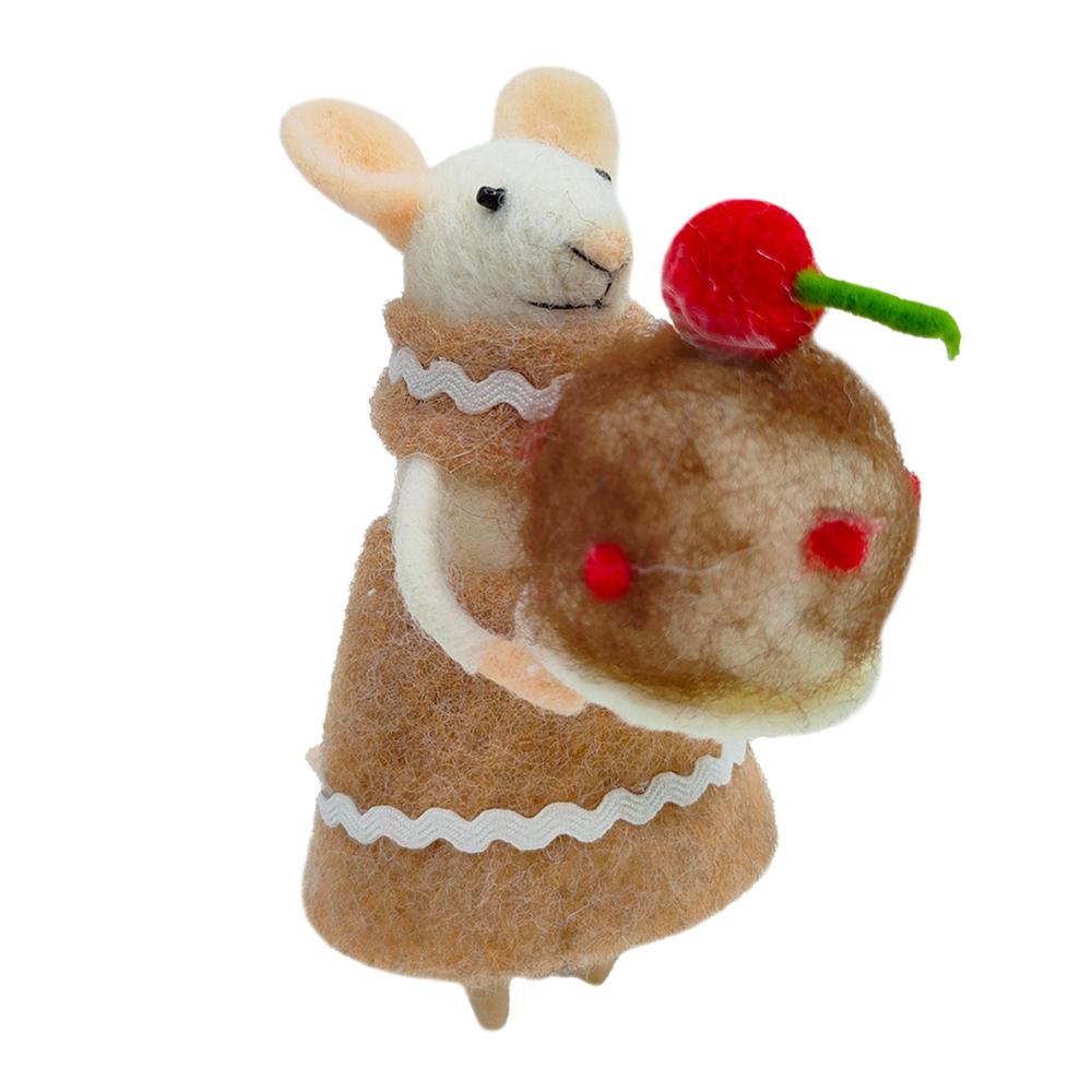 "Baking Betty" Felt Mouse Ornament | Putti Christmas Decorations 