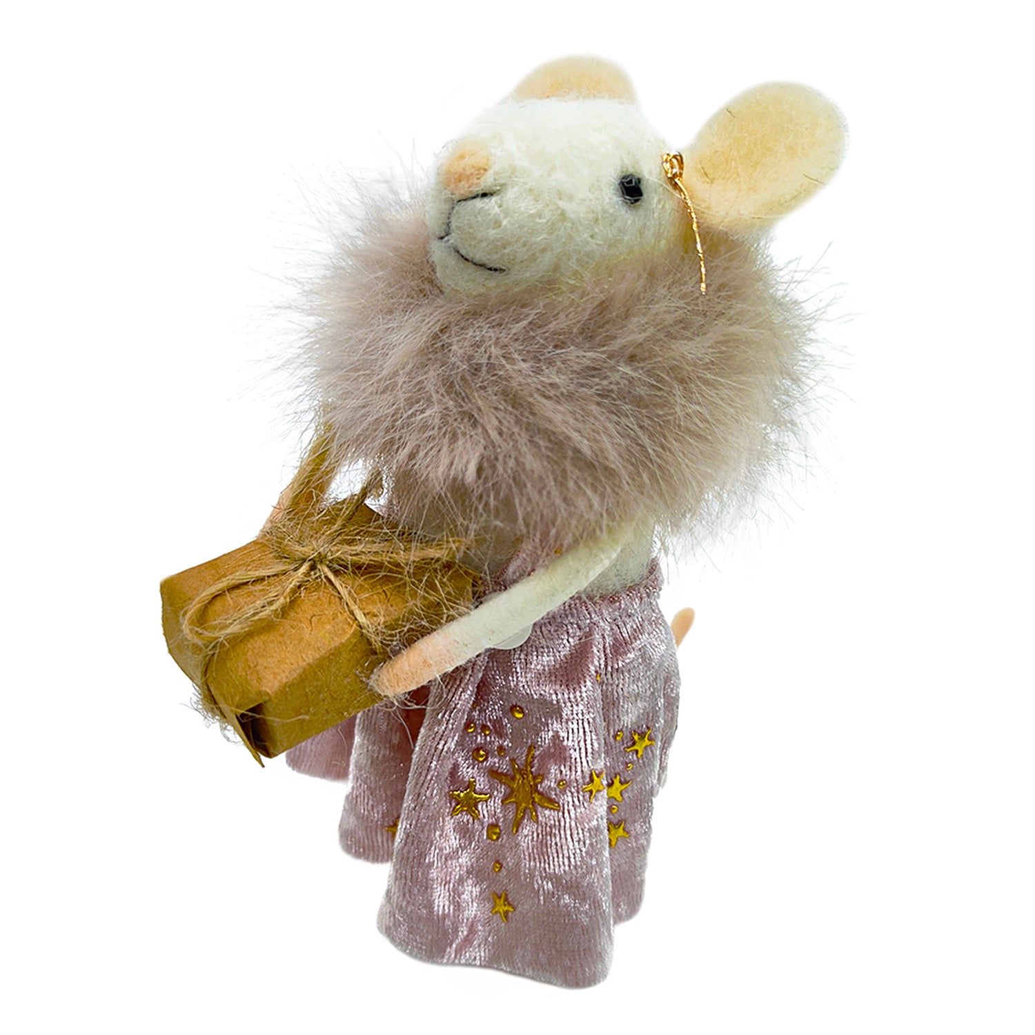 "Glamorous Gladys" Felt Mouse Ornament