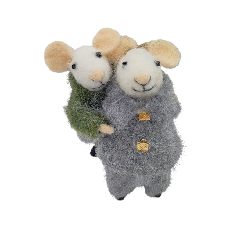 " Dad and Son" Felt Ornament | Putti Christmas Decorations 