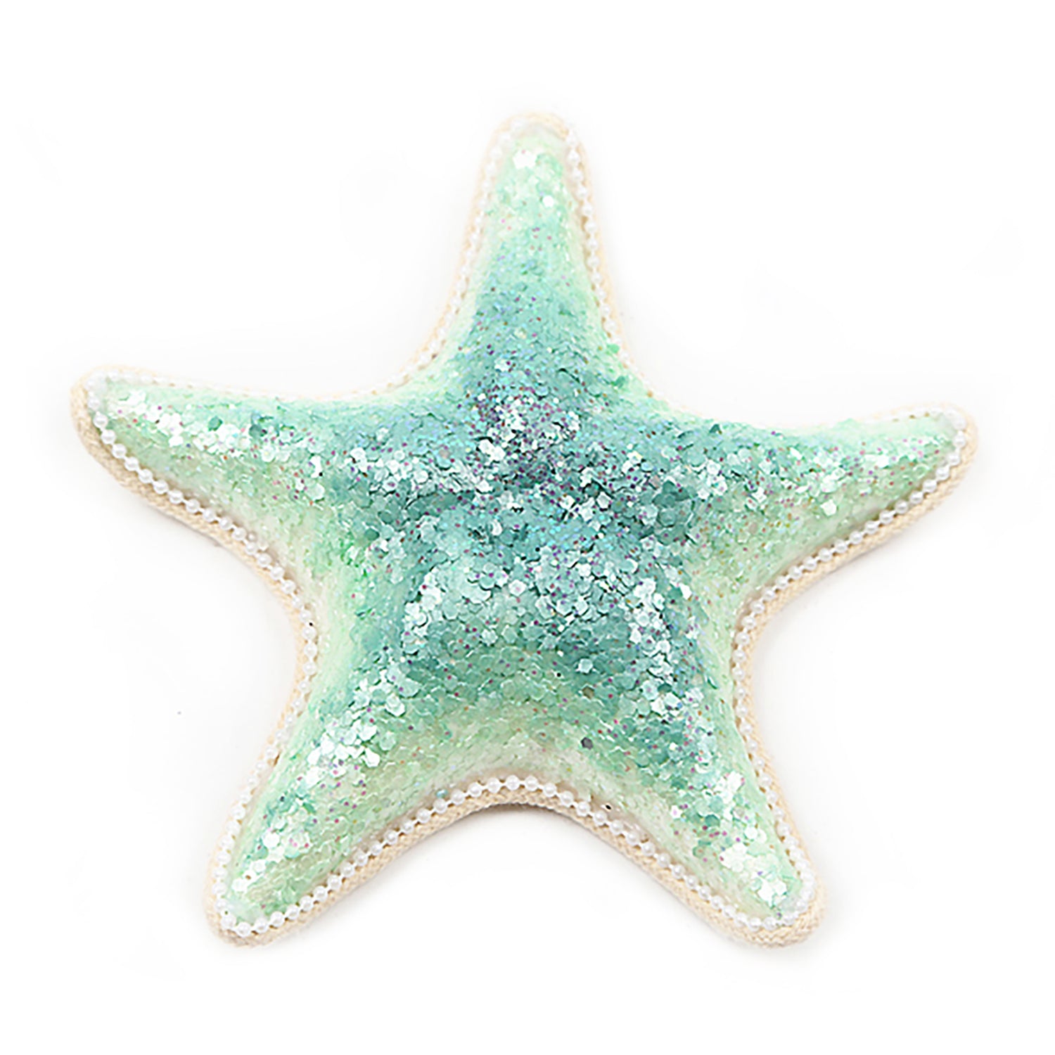Aqua Starfish with Sequins Ornament